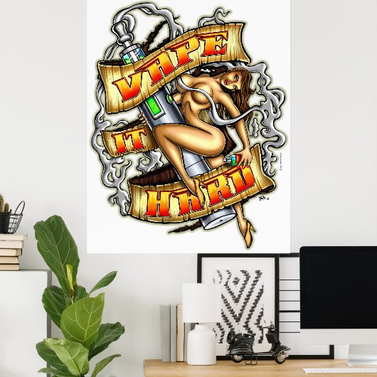 Vape It Hard Poster (Heimbüro)