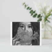 Vape Lady Smoking Hot Design Postkarte (Stehend Vorderseite)