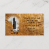 VAPE | Leather Box Mod Business Social Media Visitenkarte (Vorderseite)