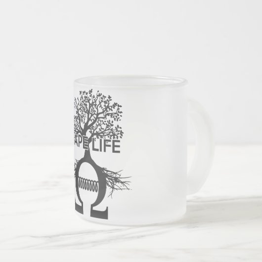 Vape Leben-Tasse Mattglastasse (VorderseiteRechts)