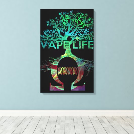 Vape Life Leinwand (Insitu (Holzboden))
