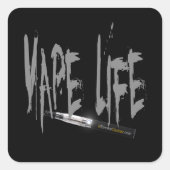 Vape Life! Quadratischer Aufkleber (Vorderseite)