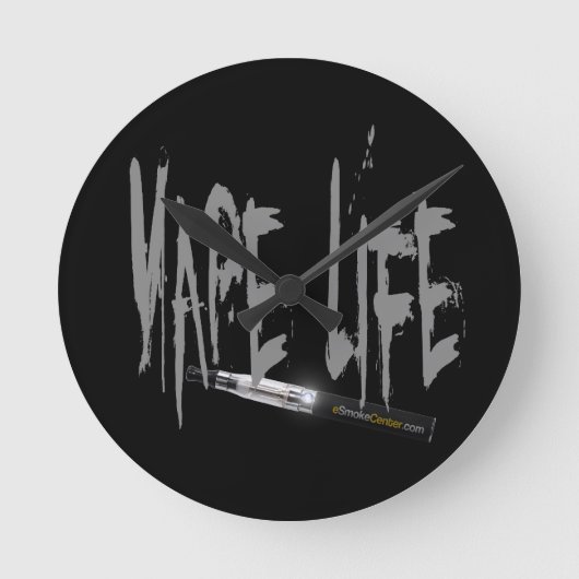 Vape Life! Runde Wanduhr (Vorderseite)