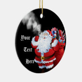 VAPE | Merry Vaping 2 Weihnachtsmann Keramik Ornament (Rechts)