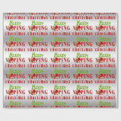 VAPE | Merry Vaping Weihnachten Geschenkpapier (Flach)
