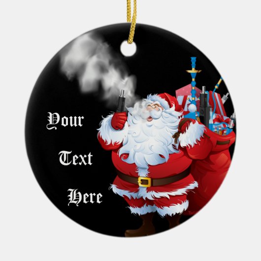 VAPE | Merry Vaping Weihnachten Weihnachtsmann Vap Keramik Ornament (Vorne)