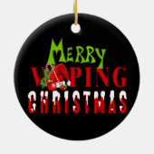 VAPE | Merry Vaping Weihnachten Weihnachtsmann Vap Keramik Ornament (Hinten)