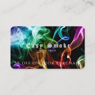 Vape Shop Business Discount Card Visitenkarte