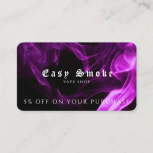 Vape Shop Business Discount Card Visitenkarte