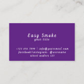 Vape Shop Business Rabattkarte Visitenkarte (Rückseite)