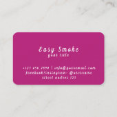 Vape Shop Business Rabattkarte Visitenkarte (Rückseite)