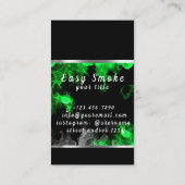 Vape Shop farbenfrohe Green Smoke Business Card Visitenkarte (Rückseite)