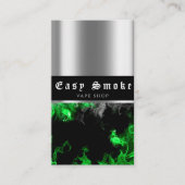 Vape Shop farbenfrohe Green Smoke Business Card Visitenkarte (Vorderseite)