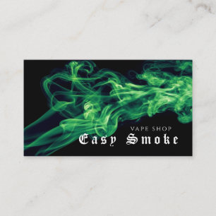 Vape Shop Green Black Smoke Business Card Visitenkarte