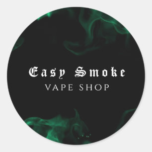 Vape Shop Green Business Runder Aufkleber