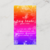 Vape Shop Green Rainbow Leafs Smoke Business Card Visitenkarte (Rückseite)