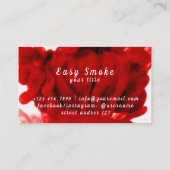 Vape Shop Red Business Card Visitenkarte (Rückseite)