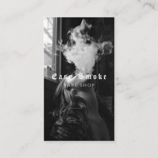 Vape Shop Smoke Black Business Card Visitenkarte (Vorderseite)