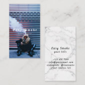 Vape Shop Smoke Black Business Card Visitenkarte (Vorne/Hinten)