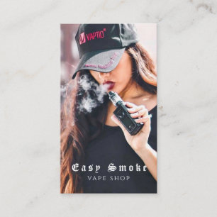 Vape Shop Smoke Black Business Card Visitenkarte
