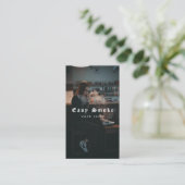 Vape Shop Smoke Black Business Card Visitenkarte (Stehend Vorderseite)