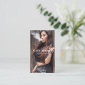 Vape Shop Smoke Black Business Card Visitenkarte (Stehend Vorderseite)