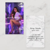 Vape Shop Smoke Black Business Card Visitenkarte (Vorne/Hinten)