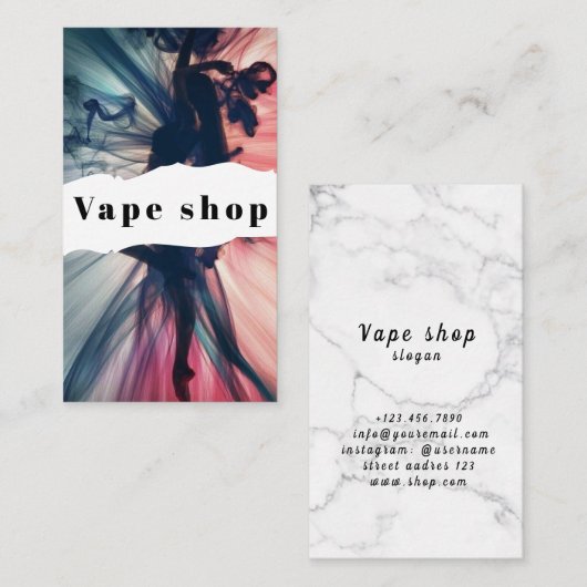 Vape Shop Zigarette Visitenkarte (Vorne/Hinten)
