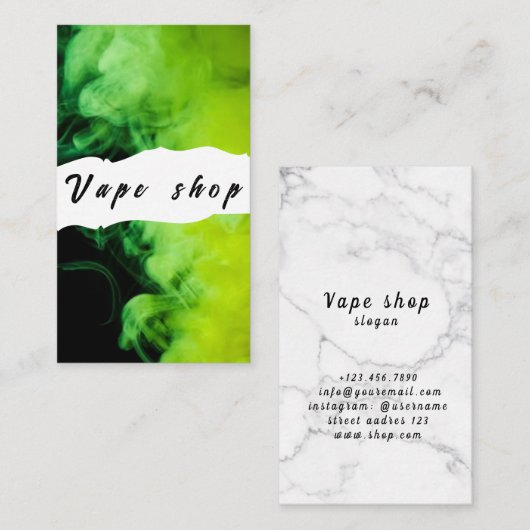 Vape Shop Zigarette Visitenkarte (Vorne/Hinten)