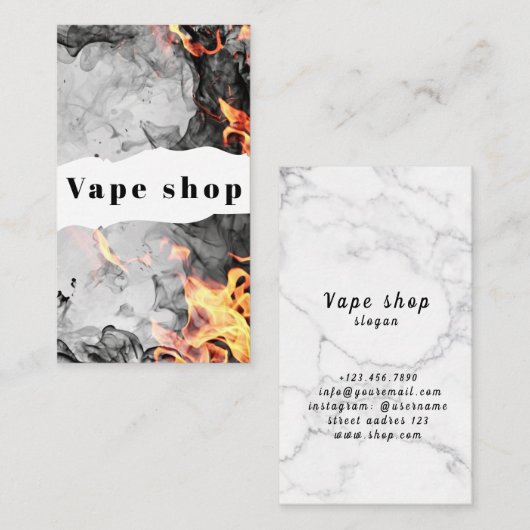 Vape Shop Zigarette Visitenkarte (Vorne/Hinten)