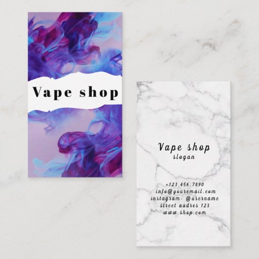 Vape Shop Zigarette Visitenkarte (Vorne/Hinten)