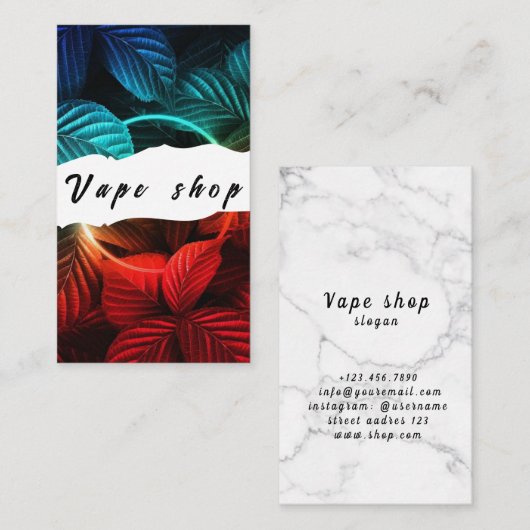 Vape Shop Zigarette Visitenkarte (Vorne/Hinten)
