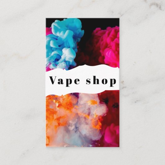 Vape Shop Zigarette Visitenkarte (Vorderseite)