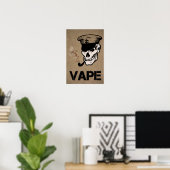 Vape Skull Smoke Grunge Poster (Heimbüro)