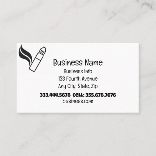 Vape Smoke Shop Elektronische Zigarette Visitenkarte (Vorderseite)