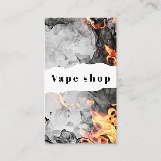Vape Smoke Shop Store Electronic Cigarette Visitenkarte (Vorderseite)