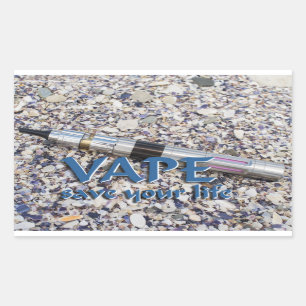 Vape und rett eures Lebens Rechteckiger Aufkleber