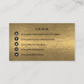 VAPE | Vapolution Gold Business Social Media Visitenkarte (Rückseite)