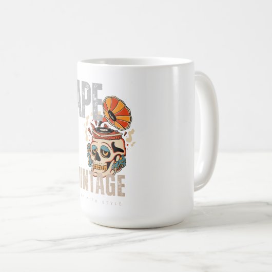 Vape Vintag: Puff with Class! Kaffeetasse (VorderseiteRechts)