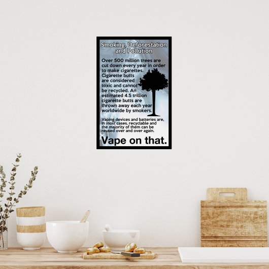 Vape zu diesem Informationspaket Poster (Küche)