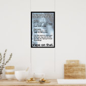 Vape zu diesem Informationspaket Poster (Küche)