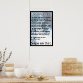 Vape zu diesem Informationspaket Poster (Küche)
