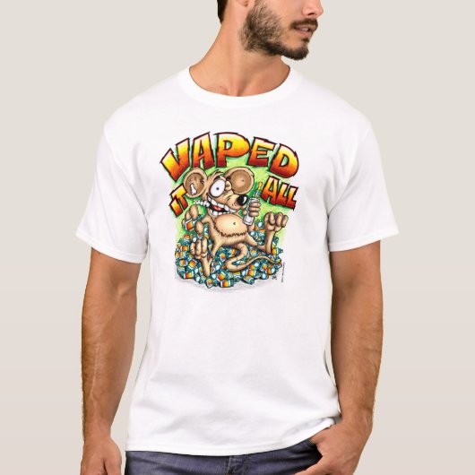 Vaped es aller (Vaping Ratte) T-Shirt (Vorderseite)