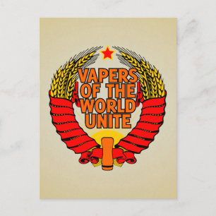 Vapers of the World Unite Postkarte