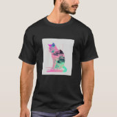 Vaperwave Aesthetic Glitch Cat Retrowave Synthwave T-Shirt (Vorderseite)