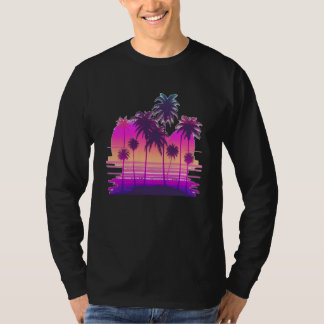 Vaperwave Aesthetic Glitch Palm Retrowave Synthwav T-Shirt