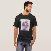 Vaperwave Aesthetic Glitch Palm Tree Retrowave Syn T-Shirt (Vorne ganz)