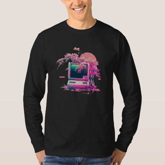Vaperwave Aesthetic Glitch Retrowave Synthwave 14 T-Shirt (Vorderseite)