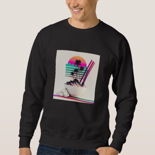 Vaperwave Aesthetic Glitch Retrowave Synthwave  1 Sweatshirt (Vorderseite)