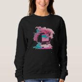 Vaperwave Aesthetic Glitch Retrowave Synthwave  5 Sweatshirt (Vorderseite)